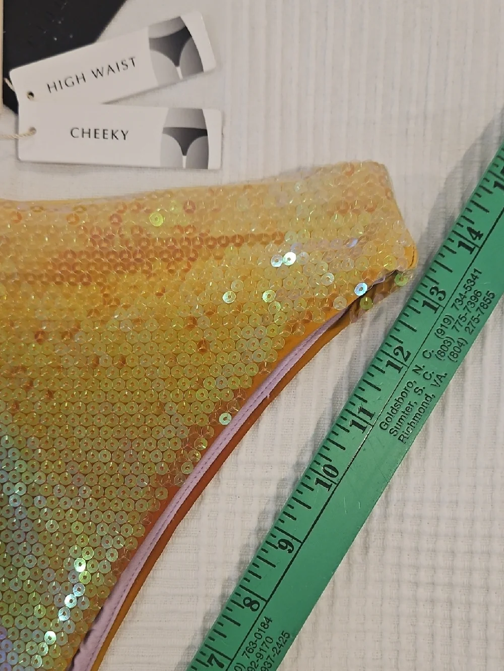Gianni Bini x Dannijo Frida High Waist/Leg Cheeky Swim Bottom: Ombre Multi:‎ L